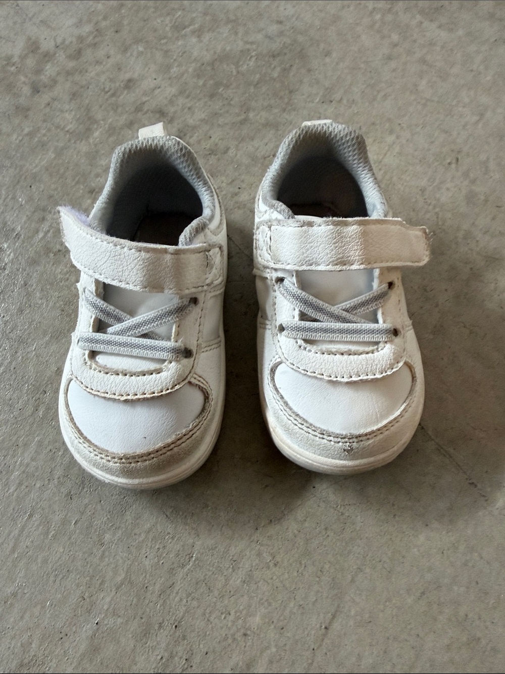 Stride Rite White Kids Velcro Sneakers